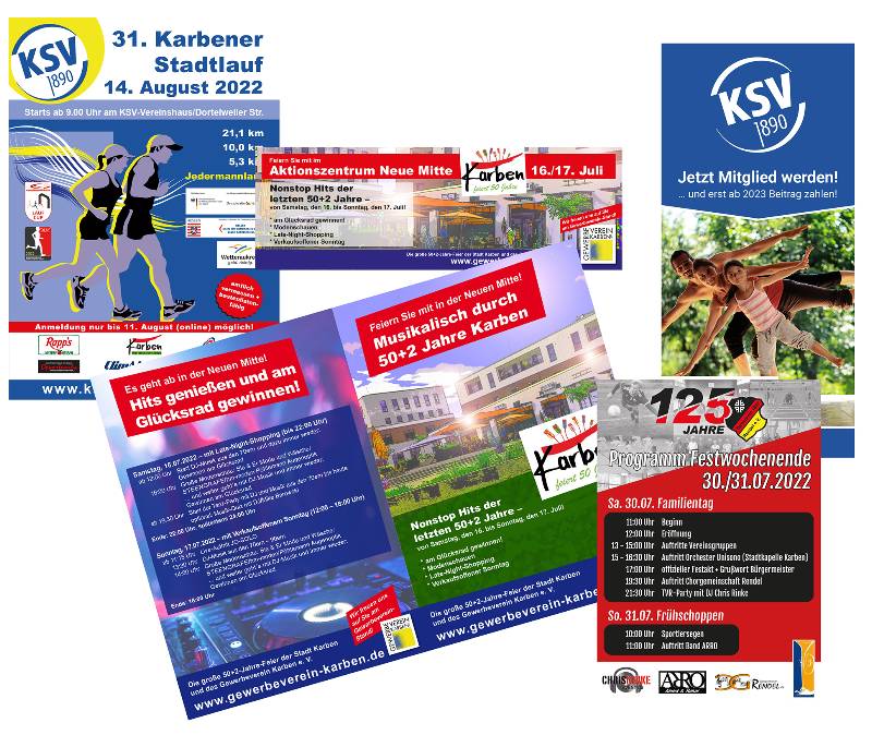 Gedrucktes für Vereine - aufmerksamkeitsstark & auf den Punkt Gedrucktes für Vereine - aufmerksamkeitsstark & auf den Punkt