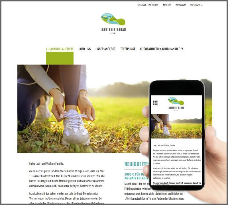Neue Website für den HANAUER LAUFTREFF Neue Website für den HANAUER LAUFTREFF